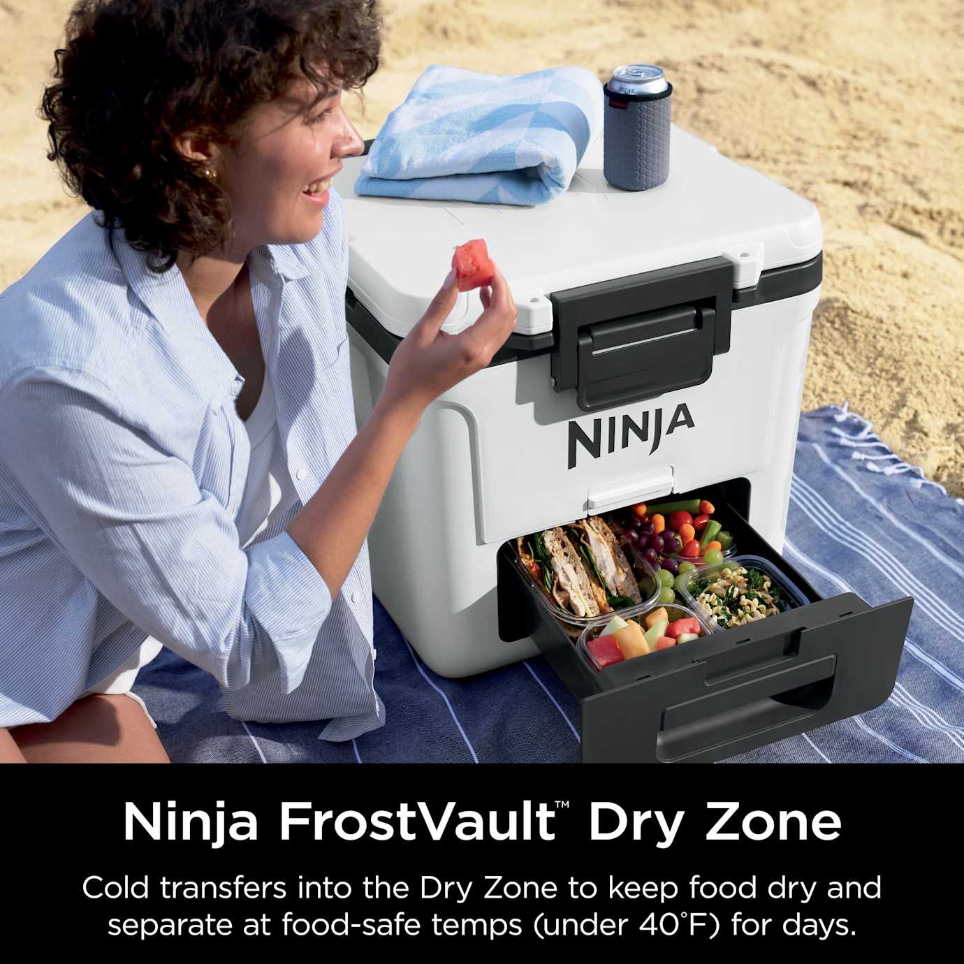 Ninja FrostVault 30qt Cooler with Wheels in Cloud White - Image 3
