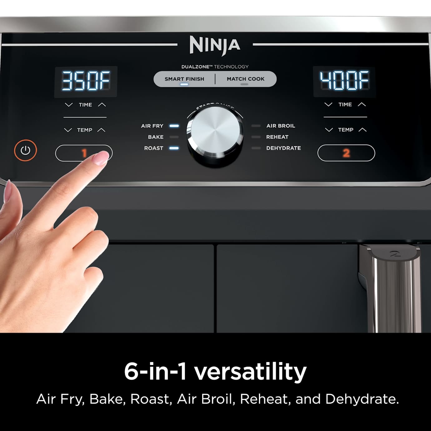 Ninja Shark|Ninja Foodi 10-QT Dual Air Fryer in Stone - Image 18