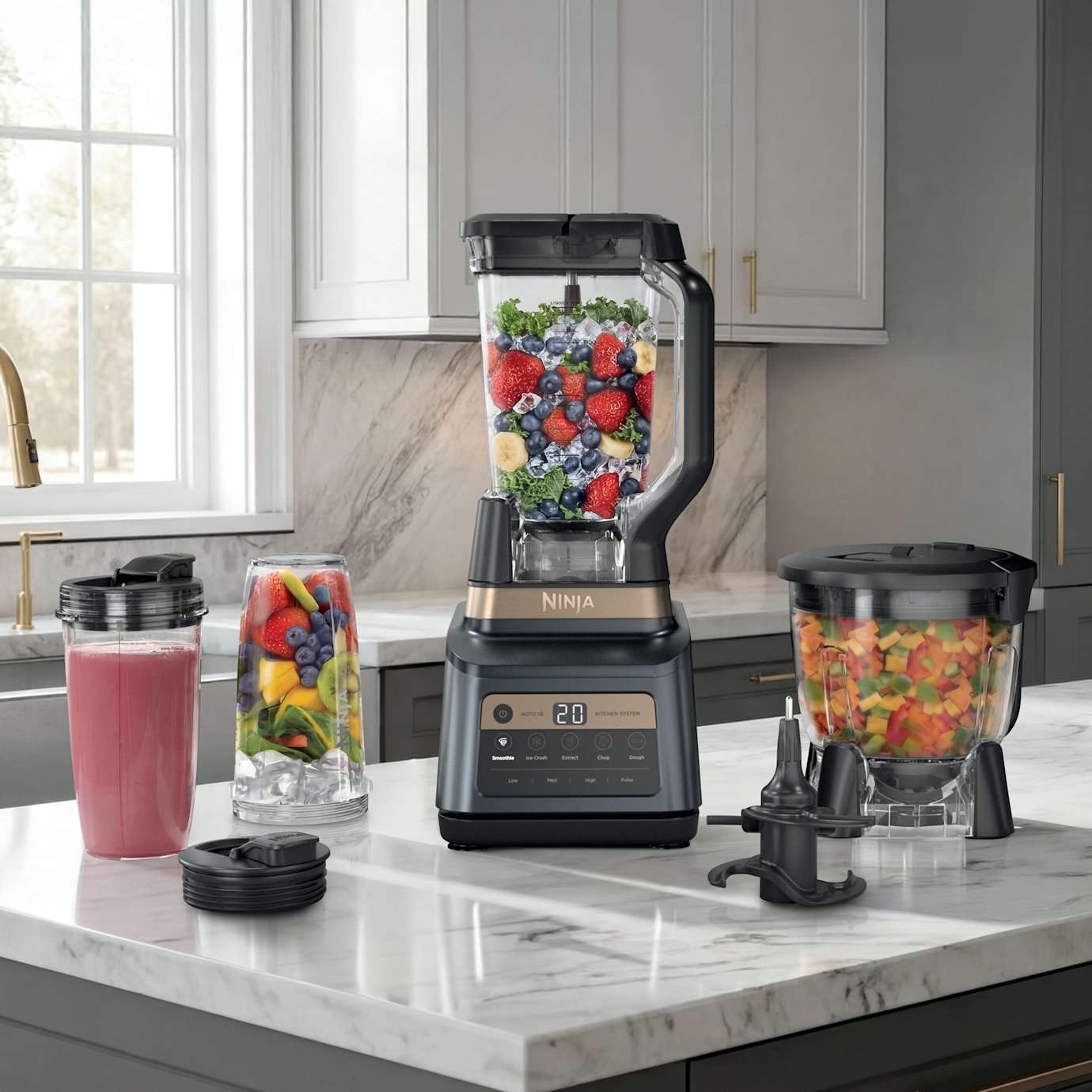 Ninja Professional Plus Premier Blender and Food Processor with Auto-IQ in Graphite - Image 2