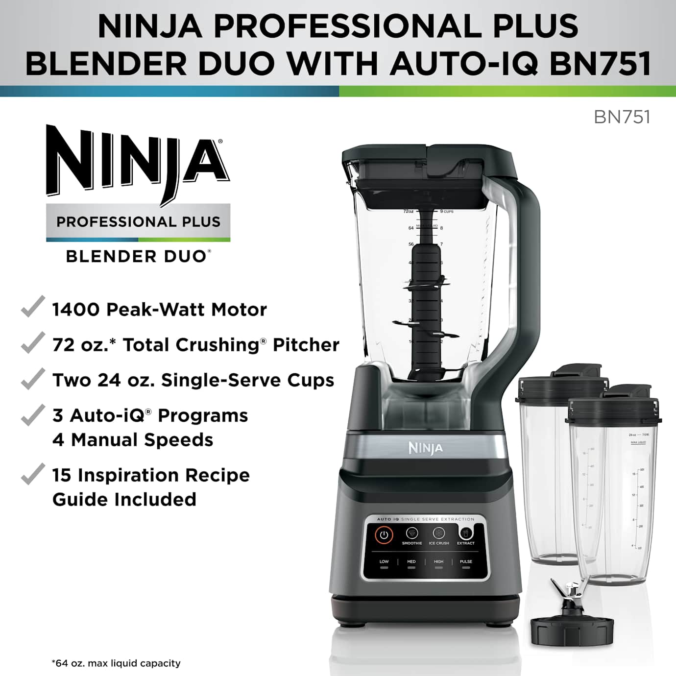 Ninja Professional Plus Blender with Cups - Image 12