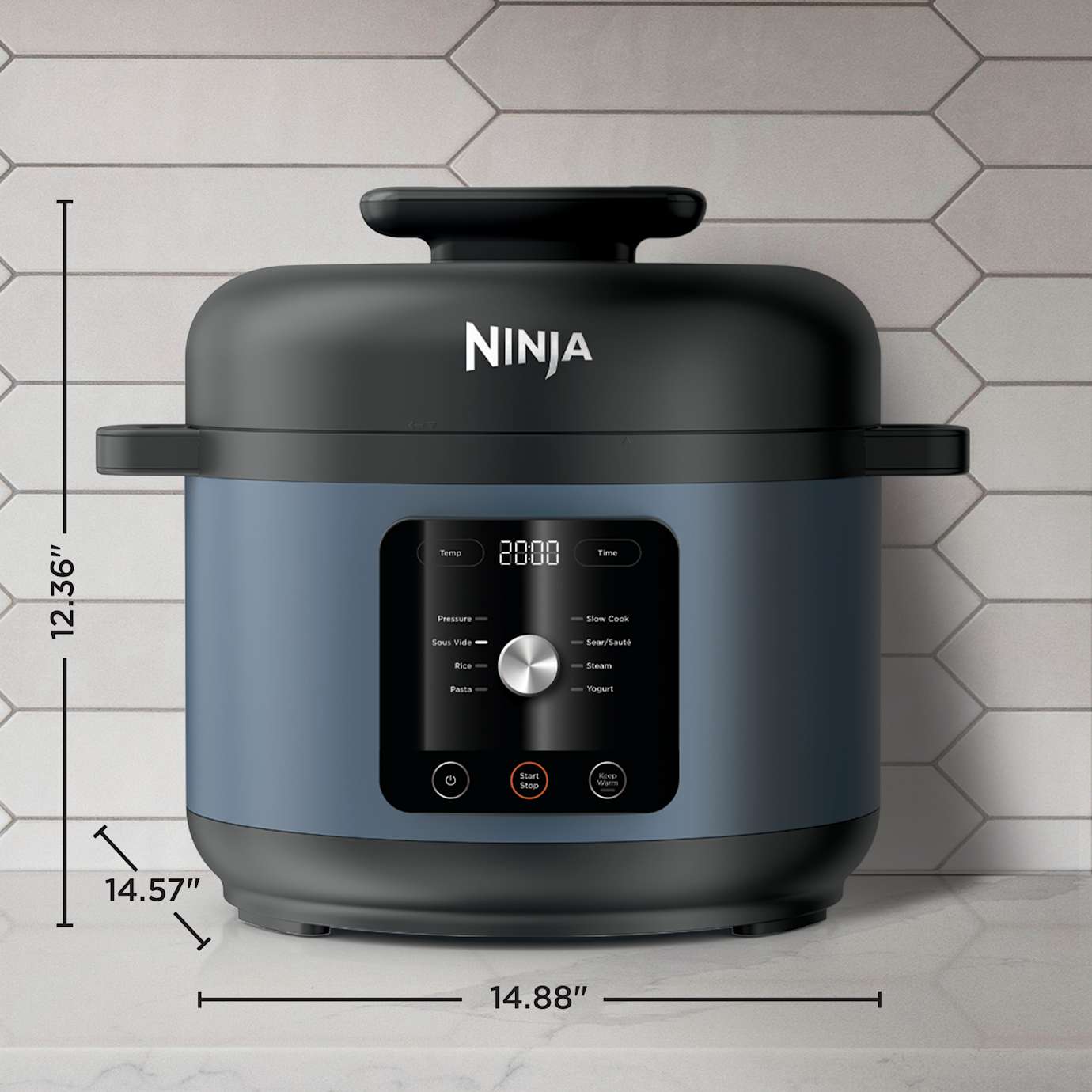 Ninja HyperHeat 9-in-1 Electric Pressure Cooker, 6.5 Qt Multi-Cooker with SimpliServe Pot, 1200W, Blue Macaron - Image 7