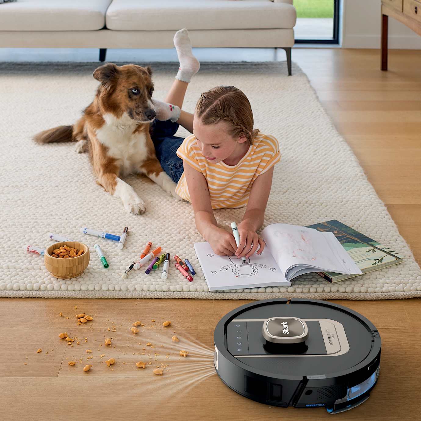 Shark PowerDetect ThermaCharged Robot Vacuum and Mop in White - Image 5