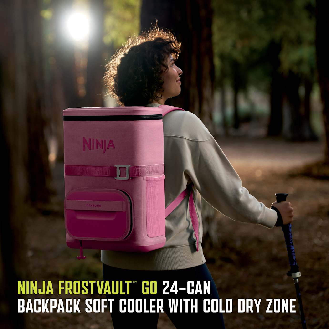 Ninja Outdoor FrostVault Go 24-Can Backpack Cooler in Pink - Image 2