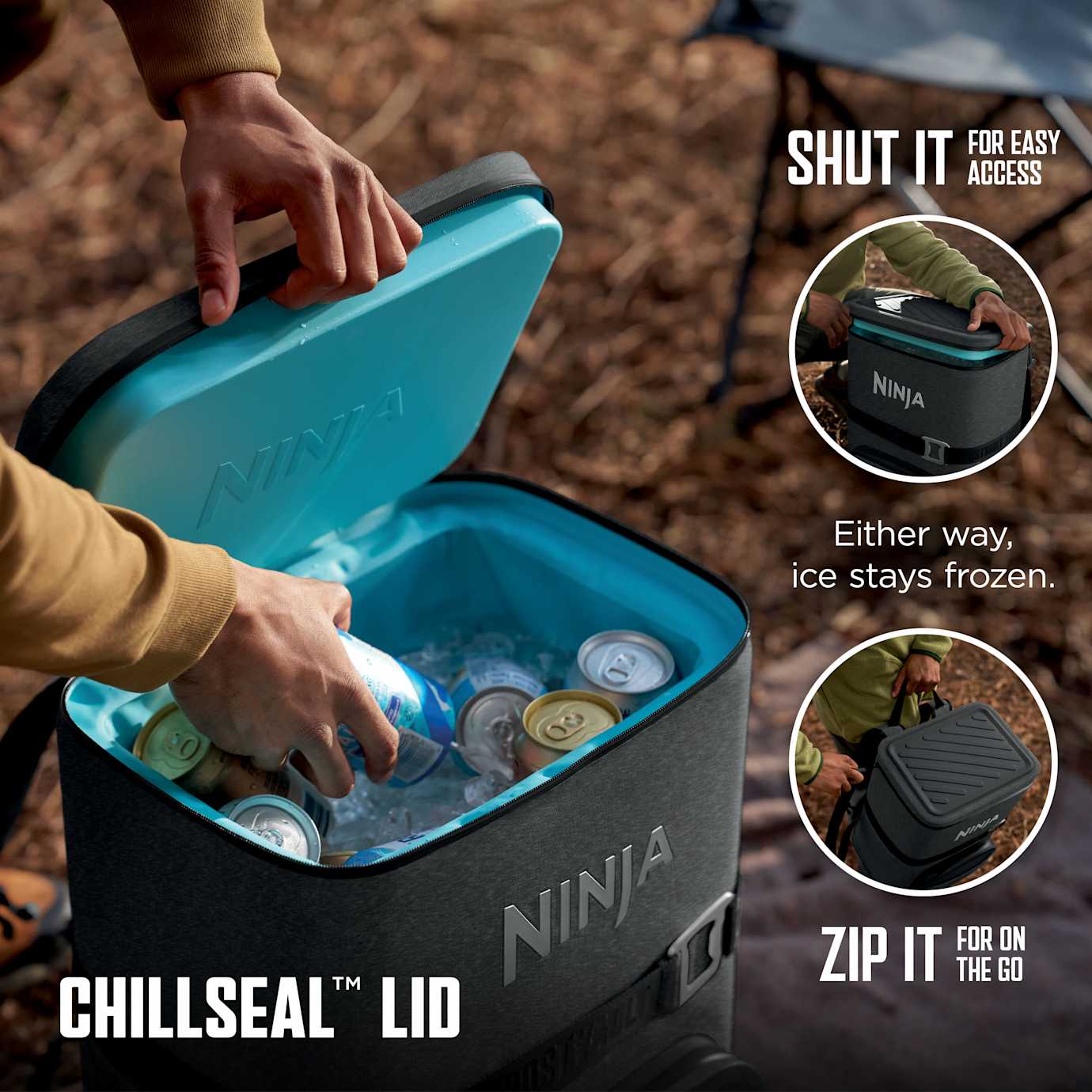 Shark Portable Misting Fan & Ninja 36 Can Backpack Cooler Bundle - Image 8