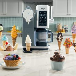 Alternative view of Ninja CREAMi Scoop & Swirl Soft Serve Ice Cream Machine in Navy