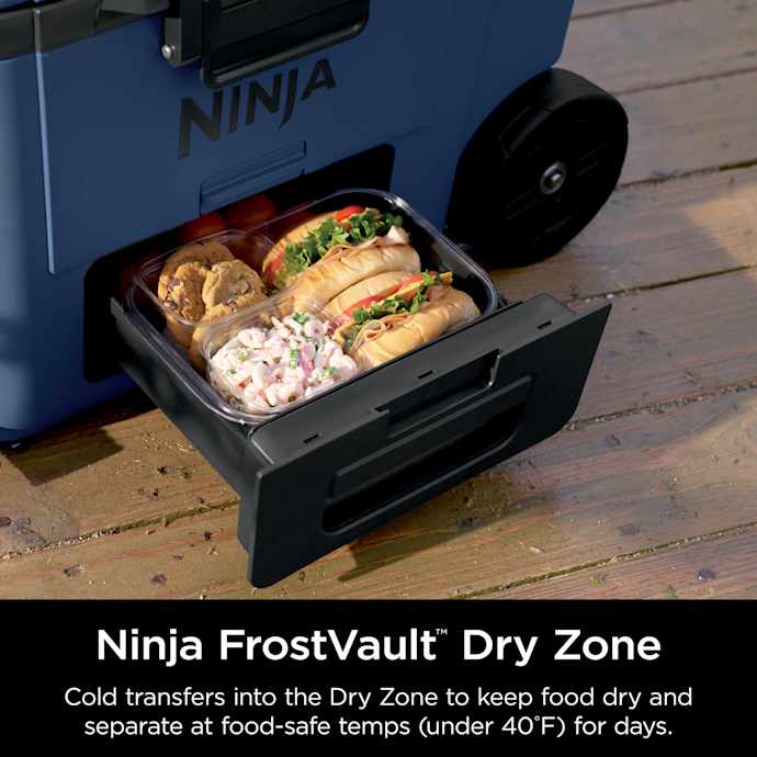 Ninja FrostVault 45qt Cooler with Wheels in Navy Blue - Image 11