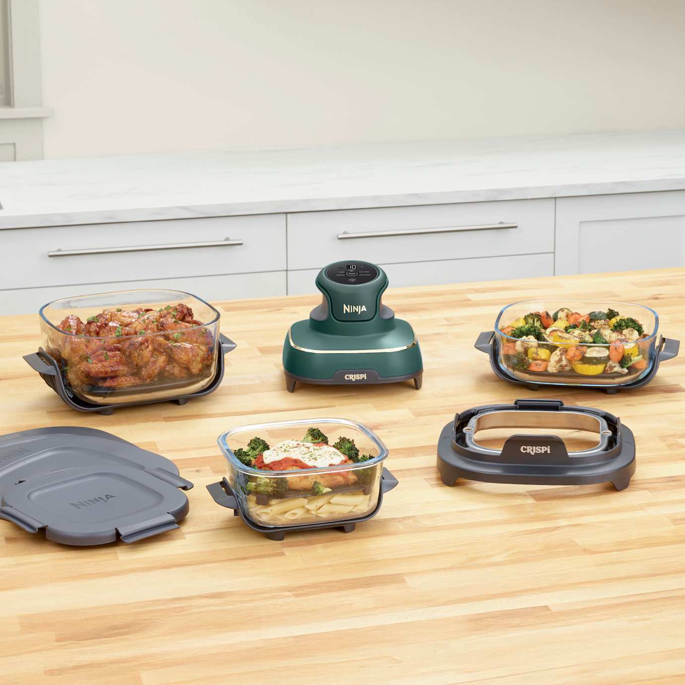Ninja Crispi 5-in-1 Glass Air Fryer in Emerald - Image 6