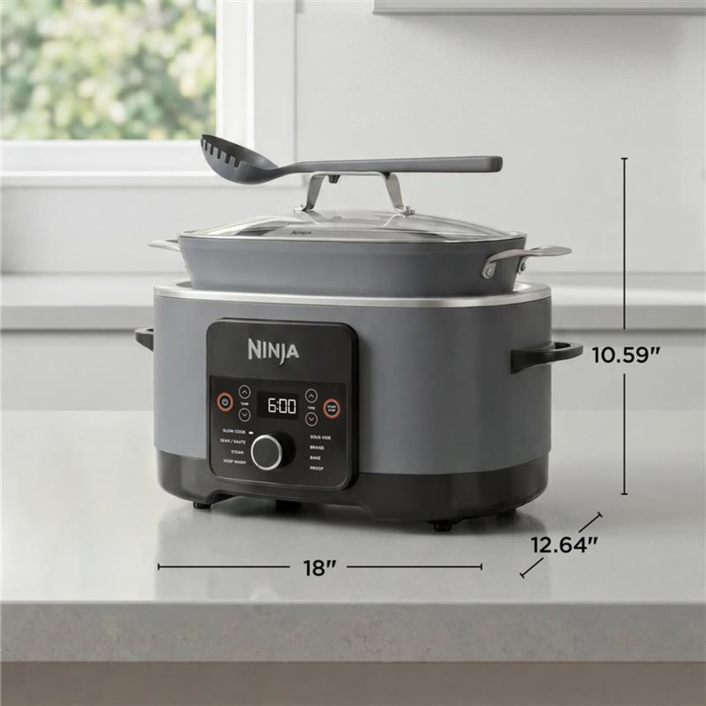 Ninja PossibleCooker Pro Multicooker, Sea Salt Grey - Image 11