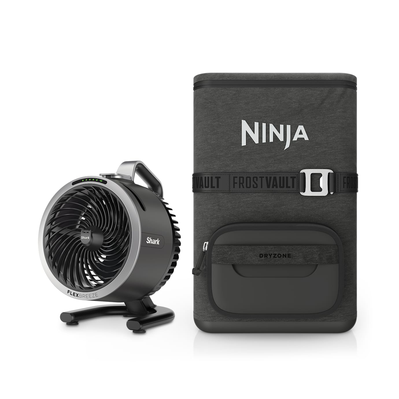 Shark Portable Misting Fan & Ninja 36 Can Backpack Cooler Bundle