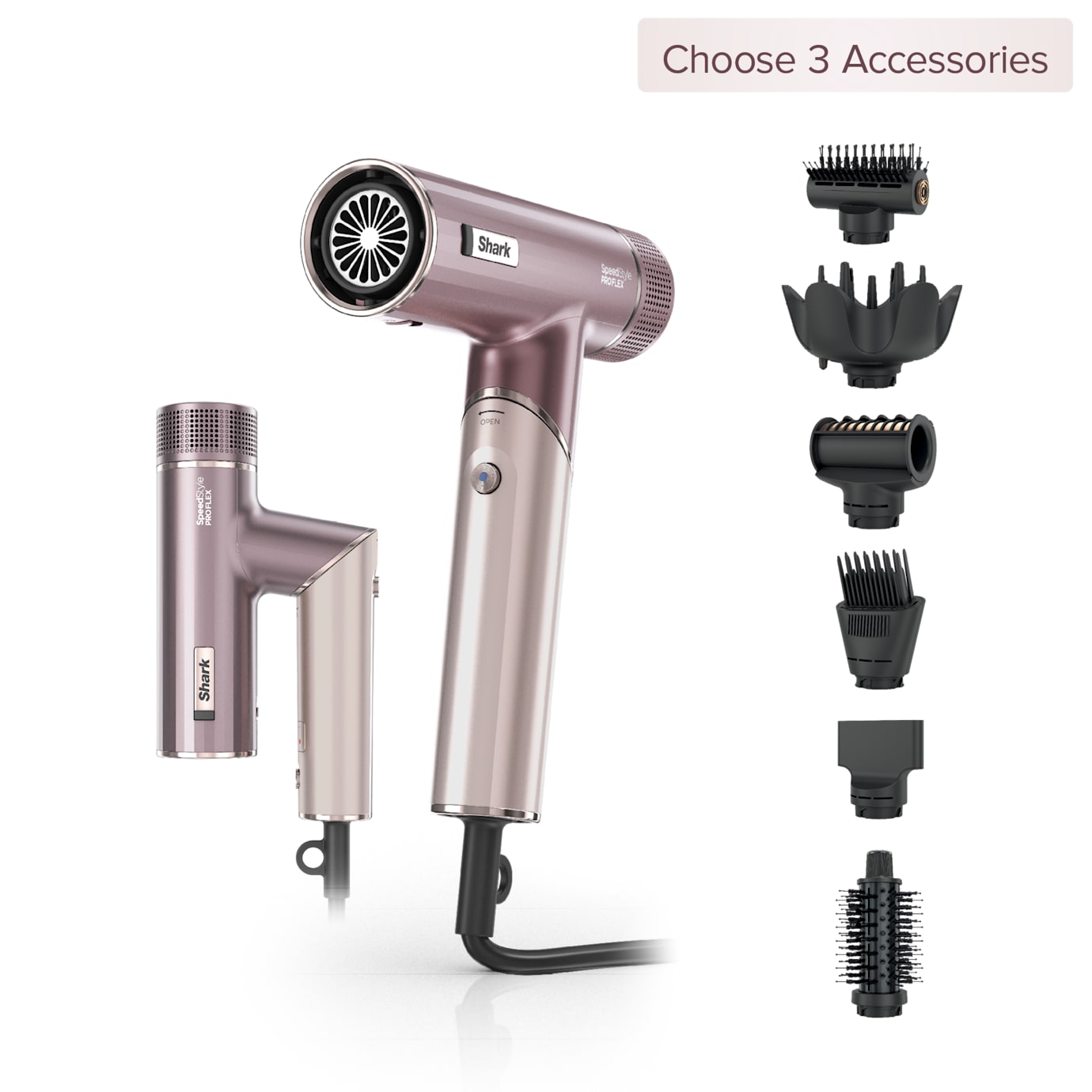 Shark|Ninja Build Your Own Shark SpeedStyle Pro Flex Hair Dryer in Blush