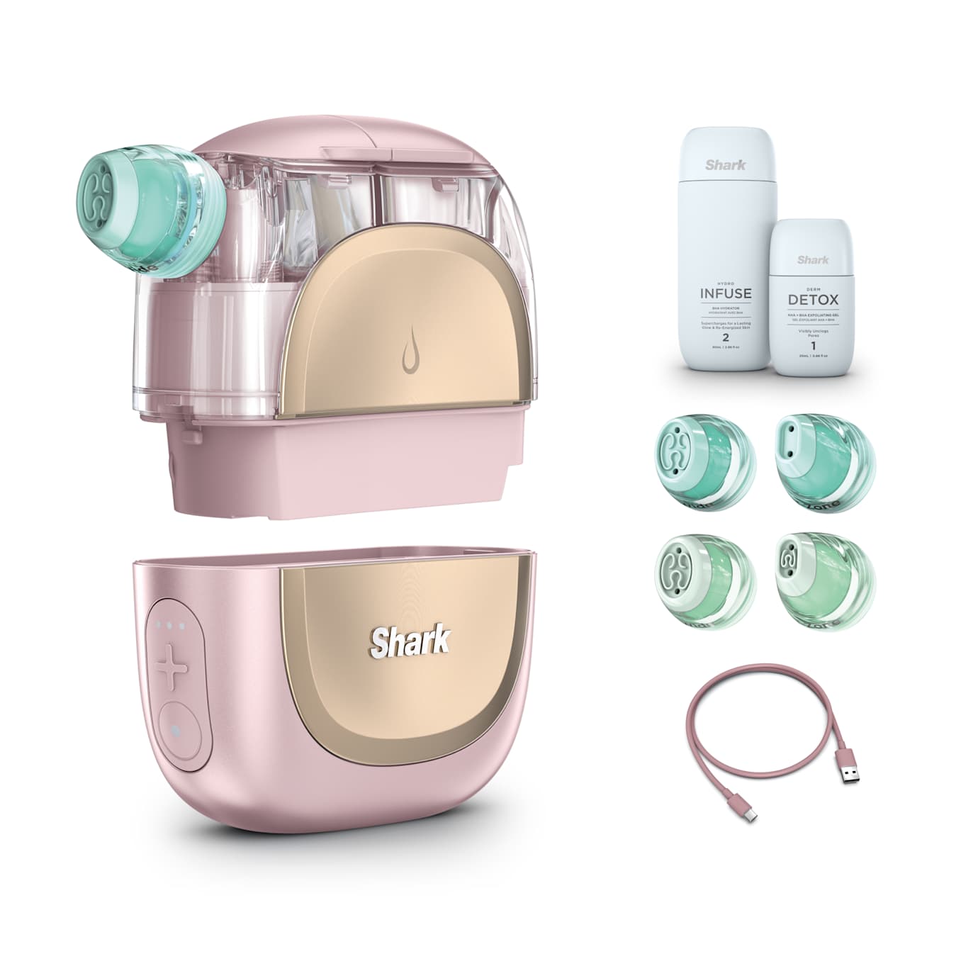 Shark FacialPro Glow At Home Hydrating Facial System in Pink - Image 15