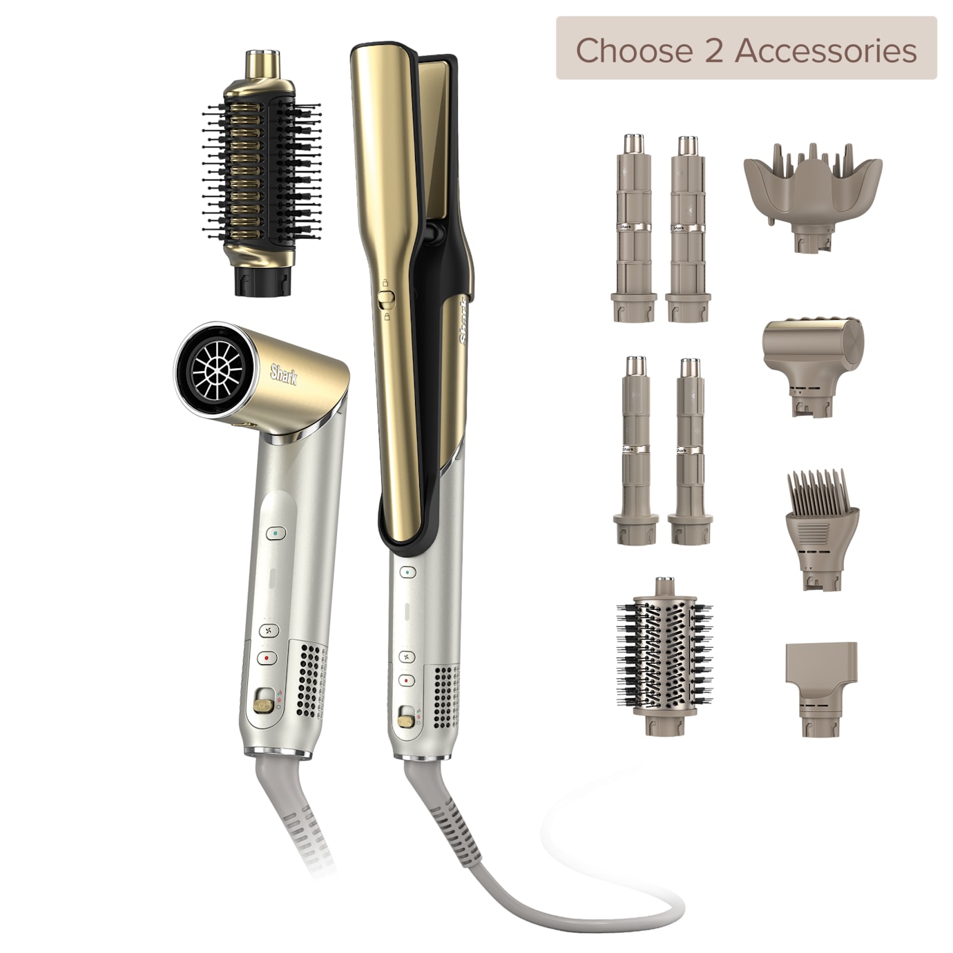Shark Glam Build Your Own Air Styler & Straightener in Gold