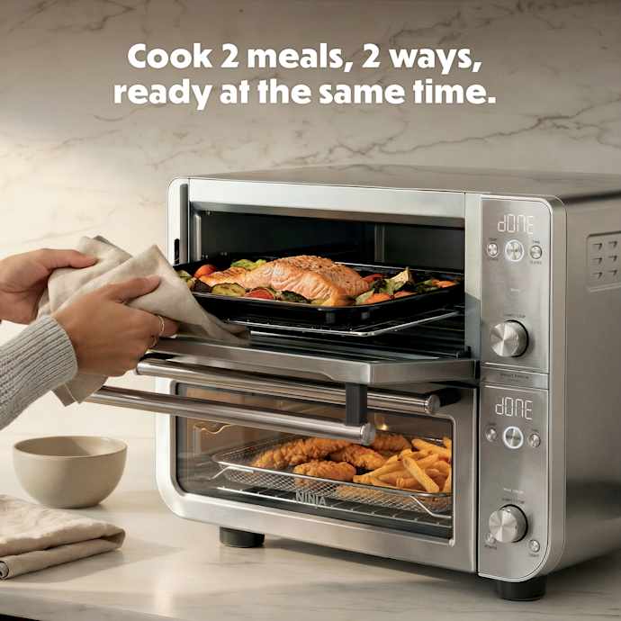 Ninja Double Oven Pro Smart XL Countertop Oven & Air Fryer, Onyx - Image 8
