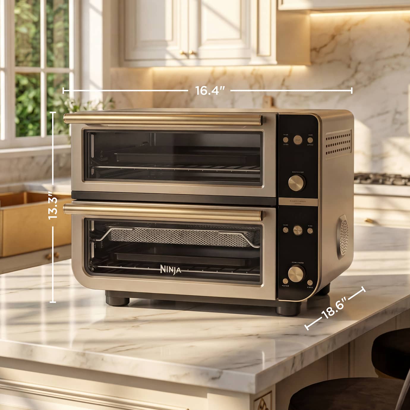 Ninja Double Oven Pro Smart XL Countertop Oven & Air Fryer, Stone Gold - Image 11