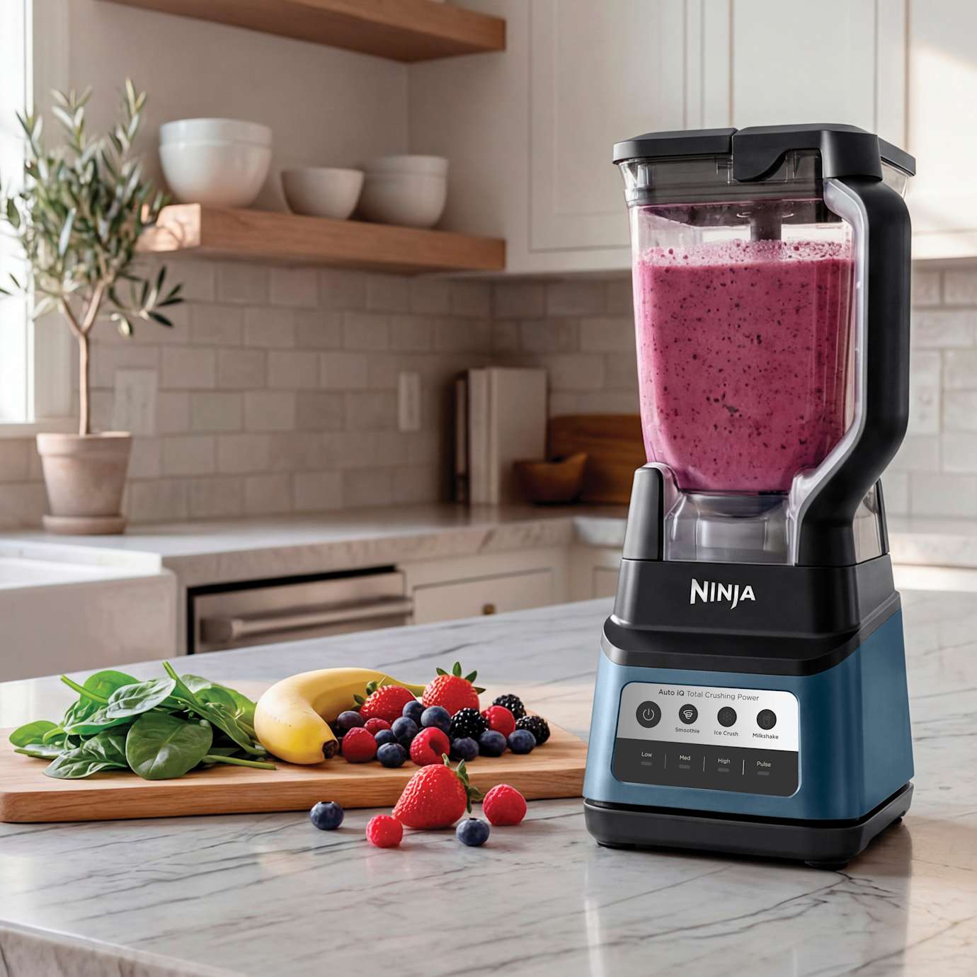 Ninja Professional Plus Blender Premier Series with Auto-iQ in Blue Macaroon - Image 2