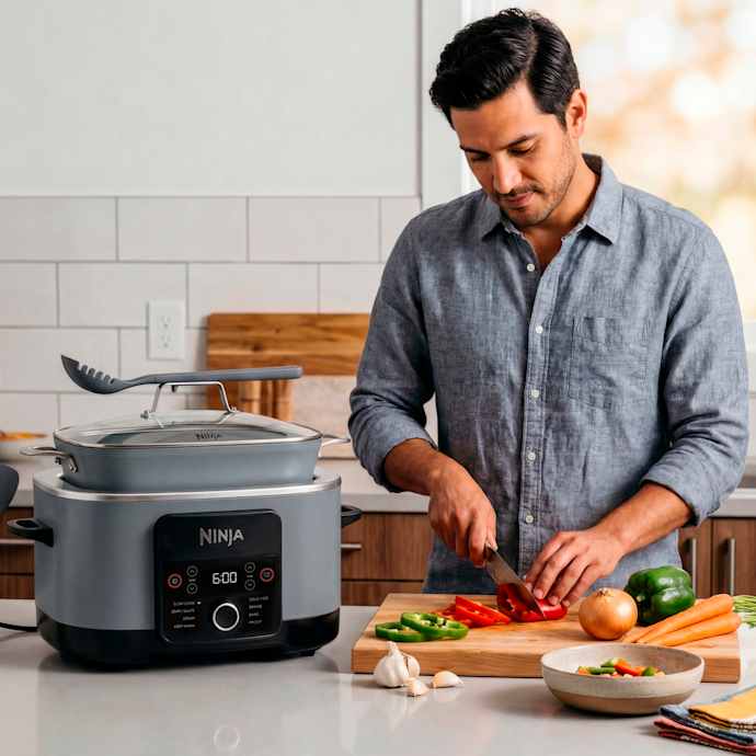 Ninja PossibleCooker Pro Multicooker, Sea Salt Grey - Image 3