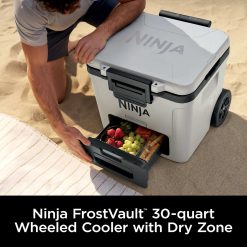 Alternative view of Ninja FrostVault 30qt Cooler with Wheels in Cloud White