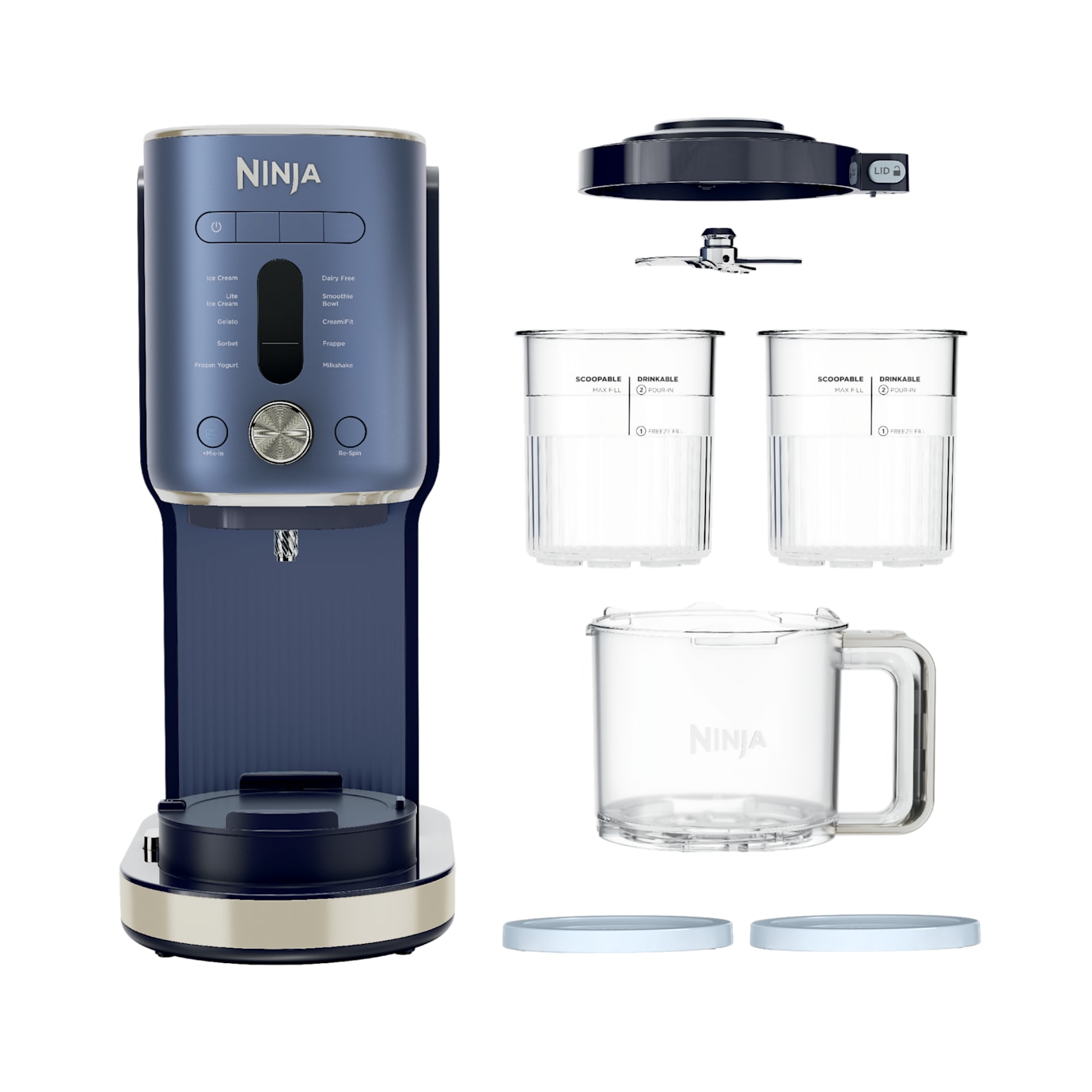 Ninja CREAMi Deluxe 11-in-1 Ice Cream Maker in Navy - Image 5