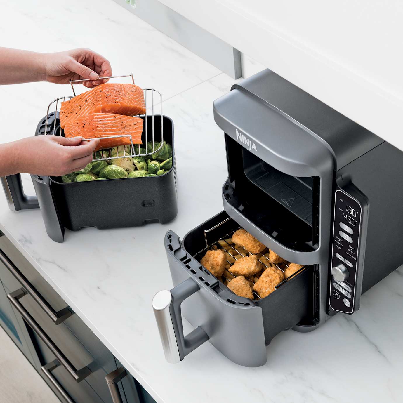 Ninja DoubleStack 10-QT Double Air Fryer in Stone Gold - Image 9