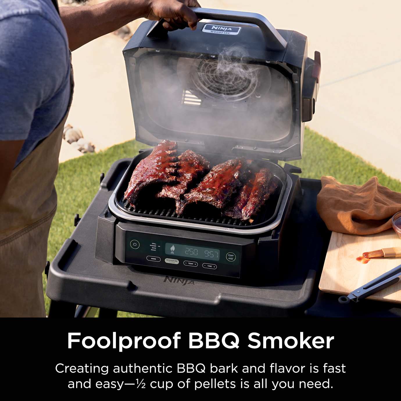 Ninja Woodfire Outdoor Grill and Smoker Stand Bundle - Image 18