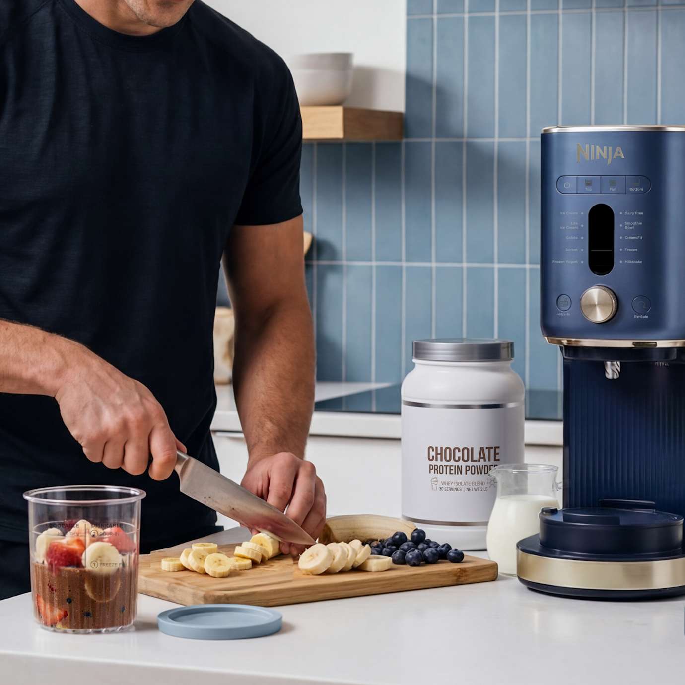 Ninja CREAMi Deluxe 11-in-1 Ice Cream Maker in Navy - Image 7