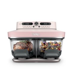 Ninja Crispi DualZone Dual Basket Glass Air Fryer in Rose Quartz