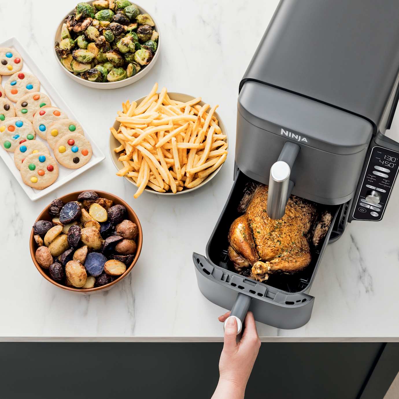 Ninja DoubleStack 10-QT Double Air Fryer in Stone Gold - Image 8