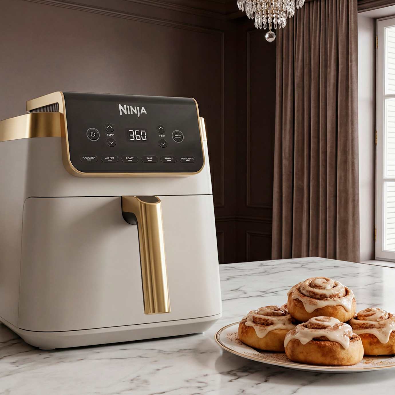 Ninja 6.5-QT Air Fryer Pro in Stone Gold - Image 6