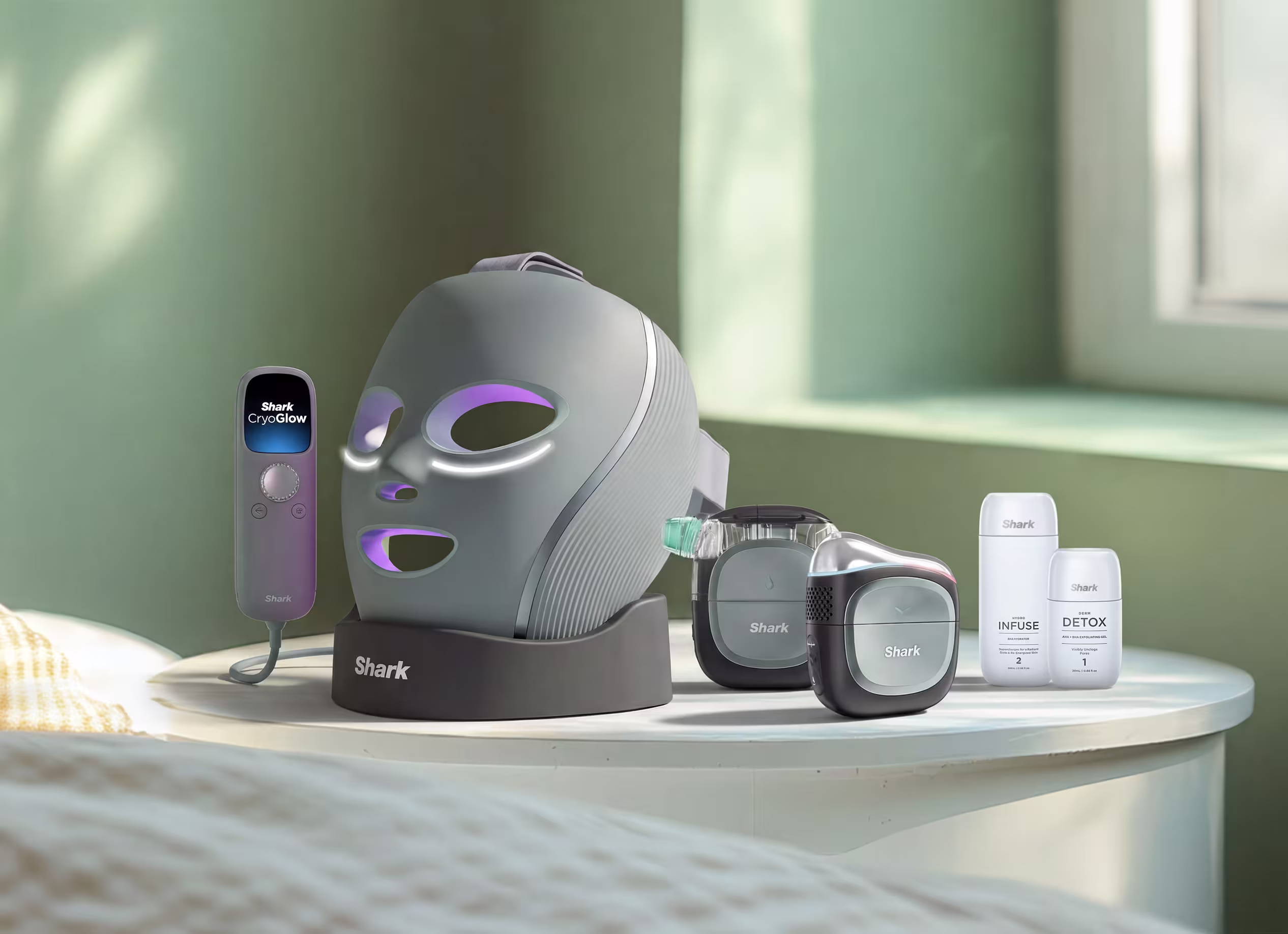 Shark™ FacialPro™ Glow + CryoGlow™ Bundle - now in green
