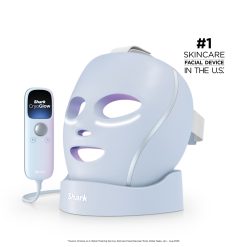 Shark CryoGlow LED Face Mask & Charging Stand in Blue