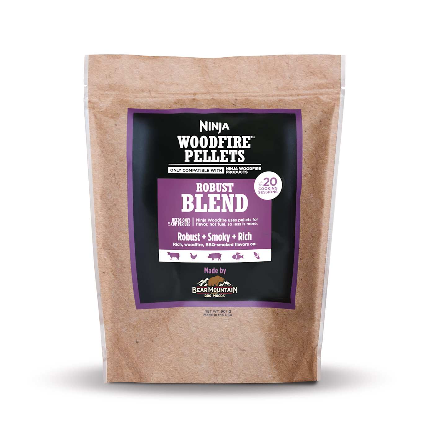 Ninja Woodfire Pellets, Robust Blend, 2-lb Bag