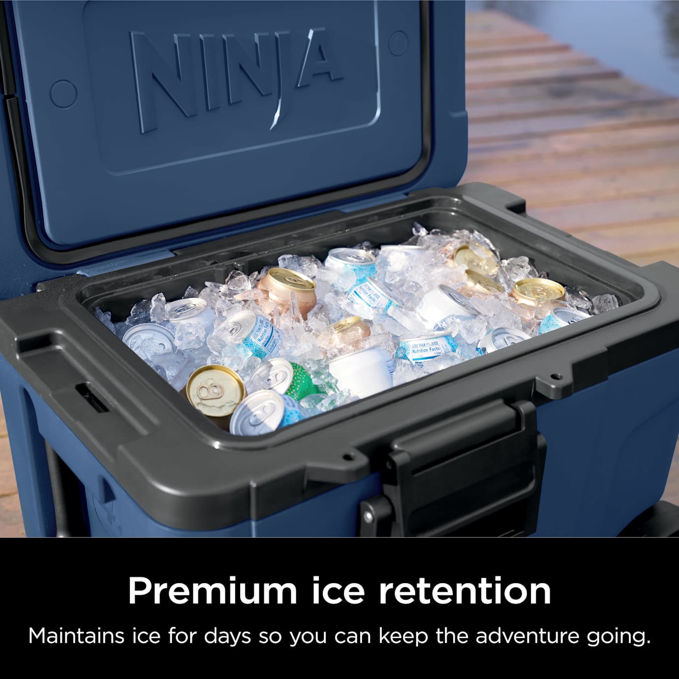 Ninja FrostVault 45qt Cooler with Wheels in Navy Blue - Image 4