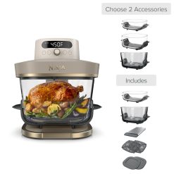 Shark|Ninja Build Your Own Crispi Pro Glass Air Fryer in Stone and Gold