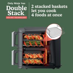 Alternative view of Ninja DoubleStack Double Basket Air Fryer and Thermometer