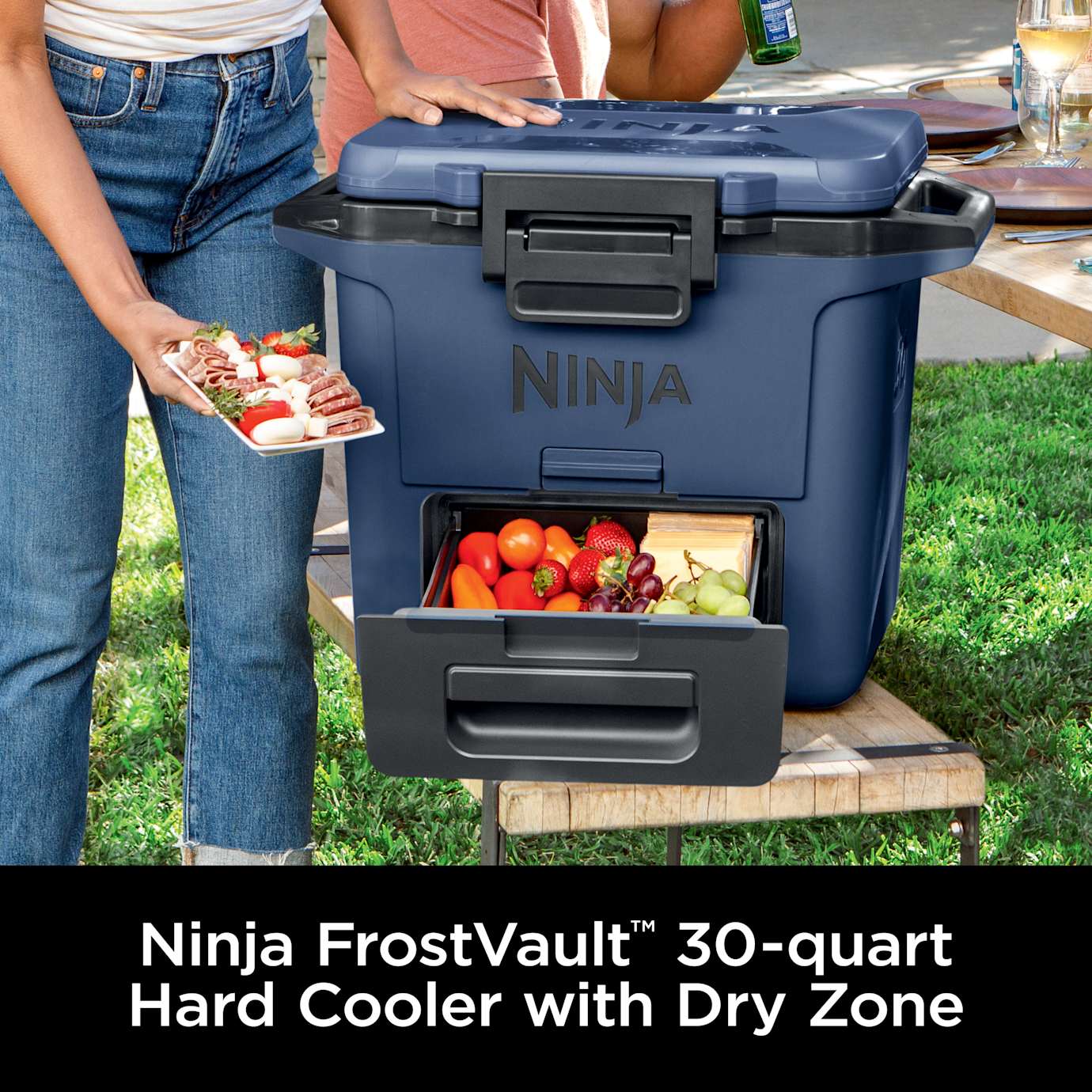 Ninja FrostVault 30qt Hard Cooler with Cold Dry Zone in Pink - Image 5