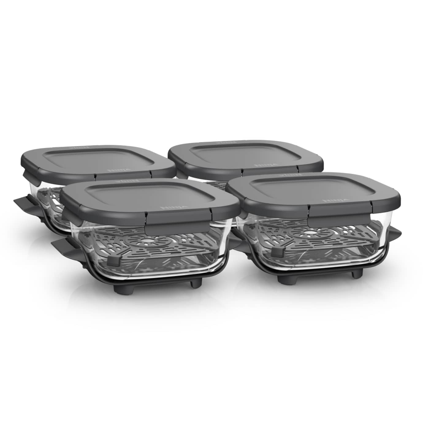 Ninja 6-Cup CleanCrisp Glass Container 4-PK Bundle