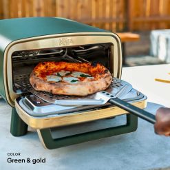 Alternative view of Ninja Artisan 5-in-1 Portable Pizza Oven in Blue and Gold
