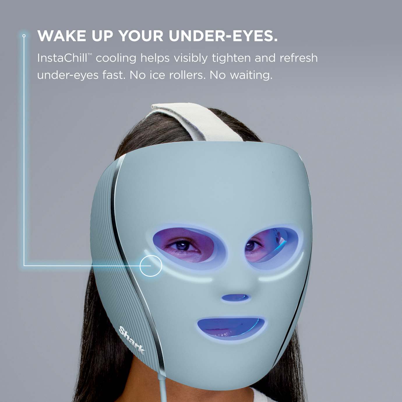 Shark CryoGlow LED Face Mask & Charging Stand in Blue - Image 6