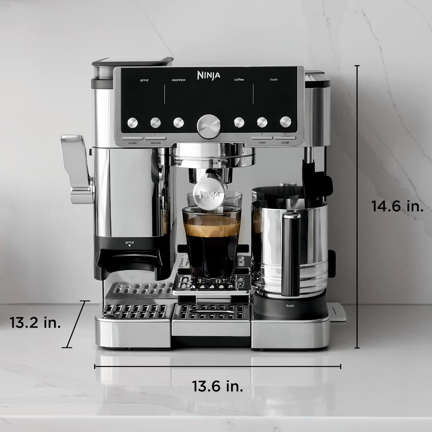 Ninja Luxe Café Pro Limited Edition Espresso Machine in Stone & Gold - Image 9