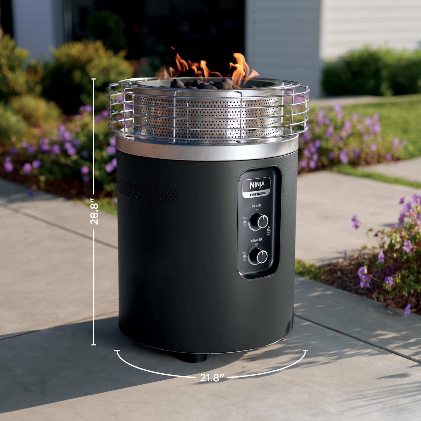 Ninja Fireside360 Fire Pit and Outdoor Heater with Top Cover - Image 9
