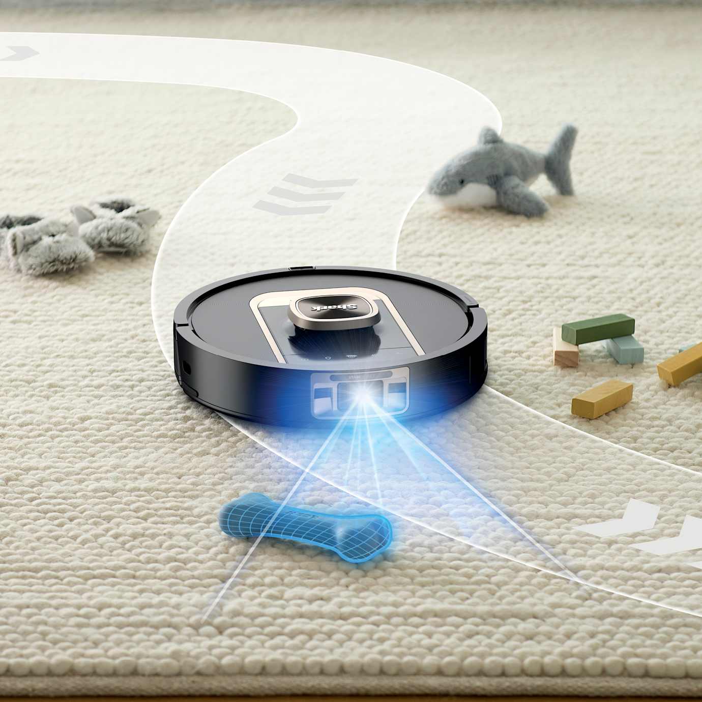 Shark PowerDetect ThermaCharged Robot Vacuum and Mop in White - Image 6