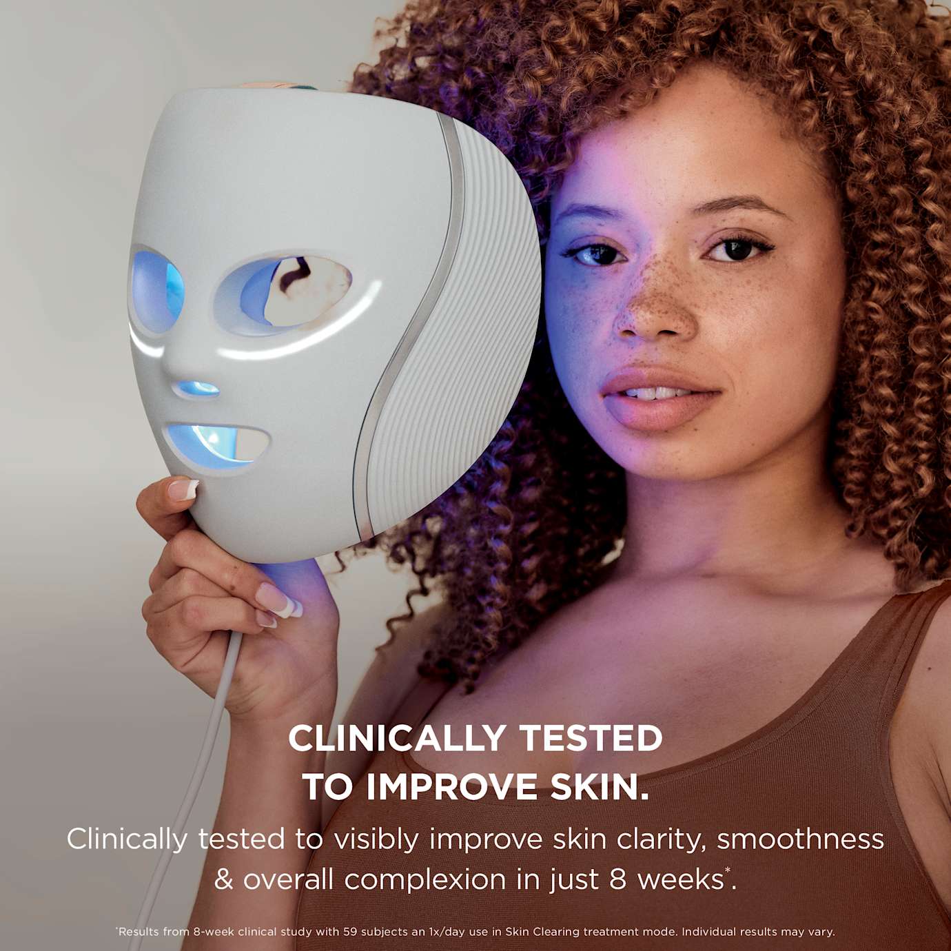 Shark CryoGlow LED Face Mask & Charging Stand in Blue - Image 14