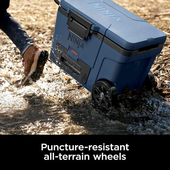 Ninja FrostVault 45qt Cooler with Wheels in Navy Blue - Image 13
