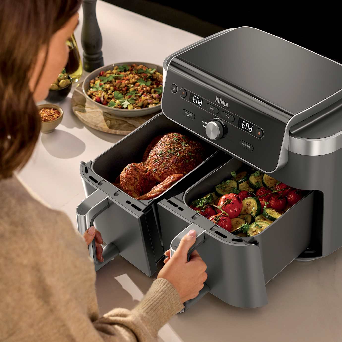 Ninja DualZone 10-QT Dual Air Fryer - Image 8
