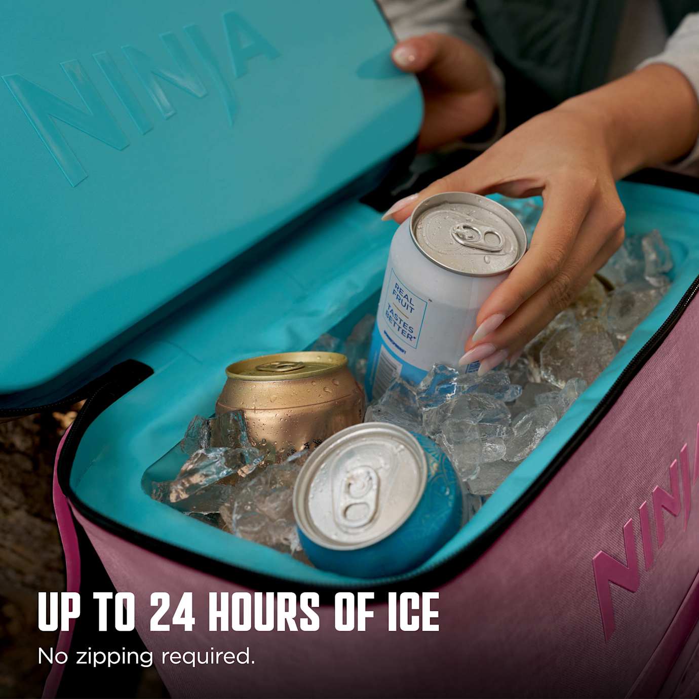 Ninja Outdoor FrostVault Go 24-Can Backpack Cooler in Pink - Image 5