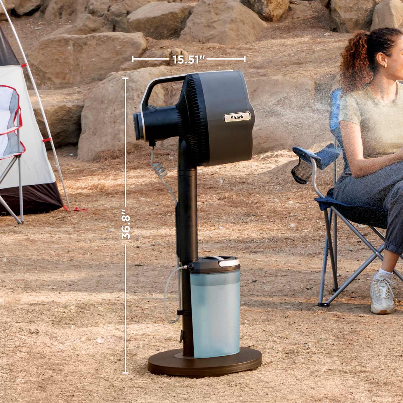 Shark FlexBreeze Pro Mist Indoor & Outdoor Fan in Butter - Image 7