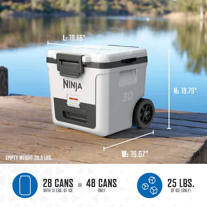 Ninja FrostVault 30qt Cooler with Wheels in Cloud White - Image 16