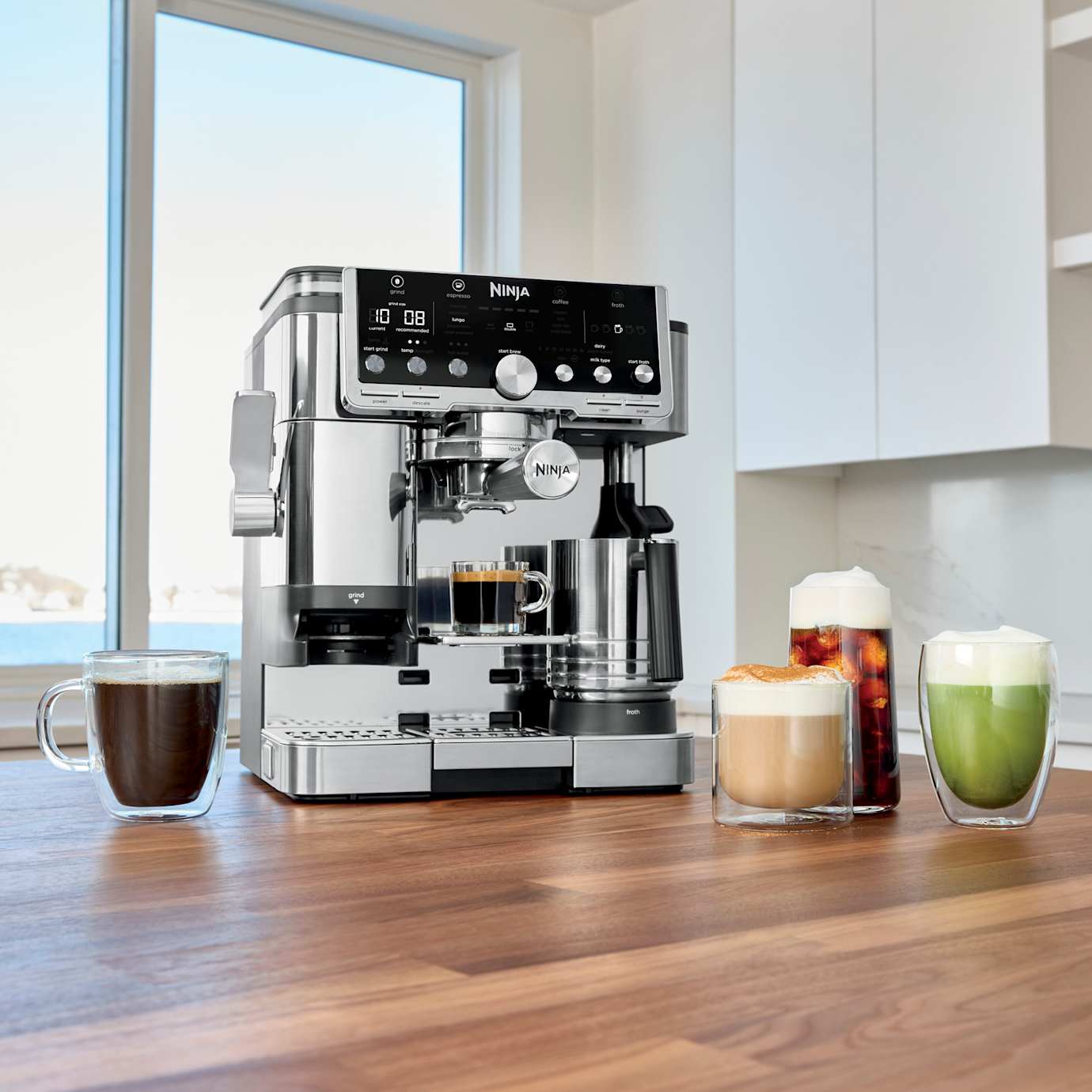 Ninja Luxe Café Pro Limited Edition Espresso Machine in Stone & Gold - Image 4