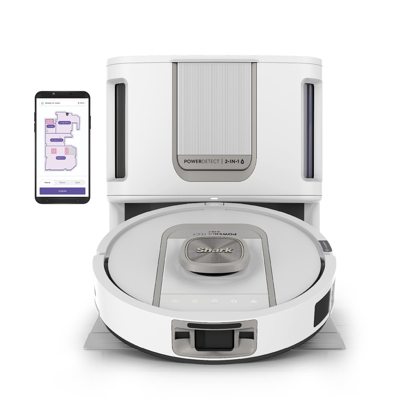Shark PowerDetect ThermaCharged Robot Vacuum and Mop in White