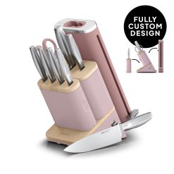 Ninja NeverDull Pro 10-Piece Premium Kitchen Knife Set & Steak Knives in Chai Pink